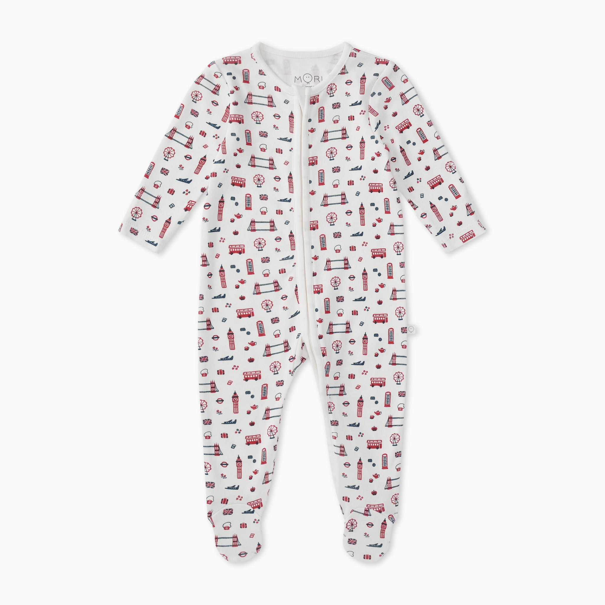LittleLondonCleverZipSleepsuitFooted