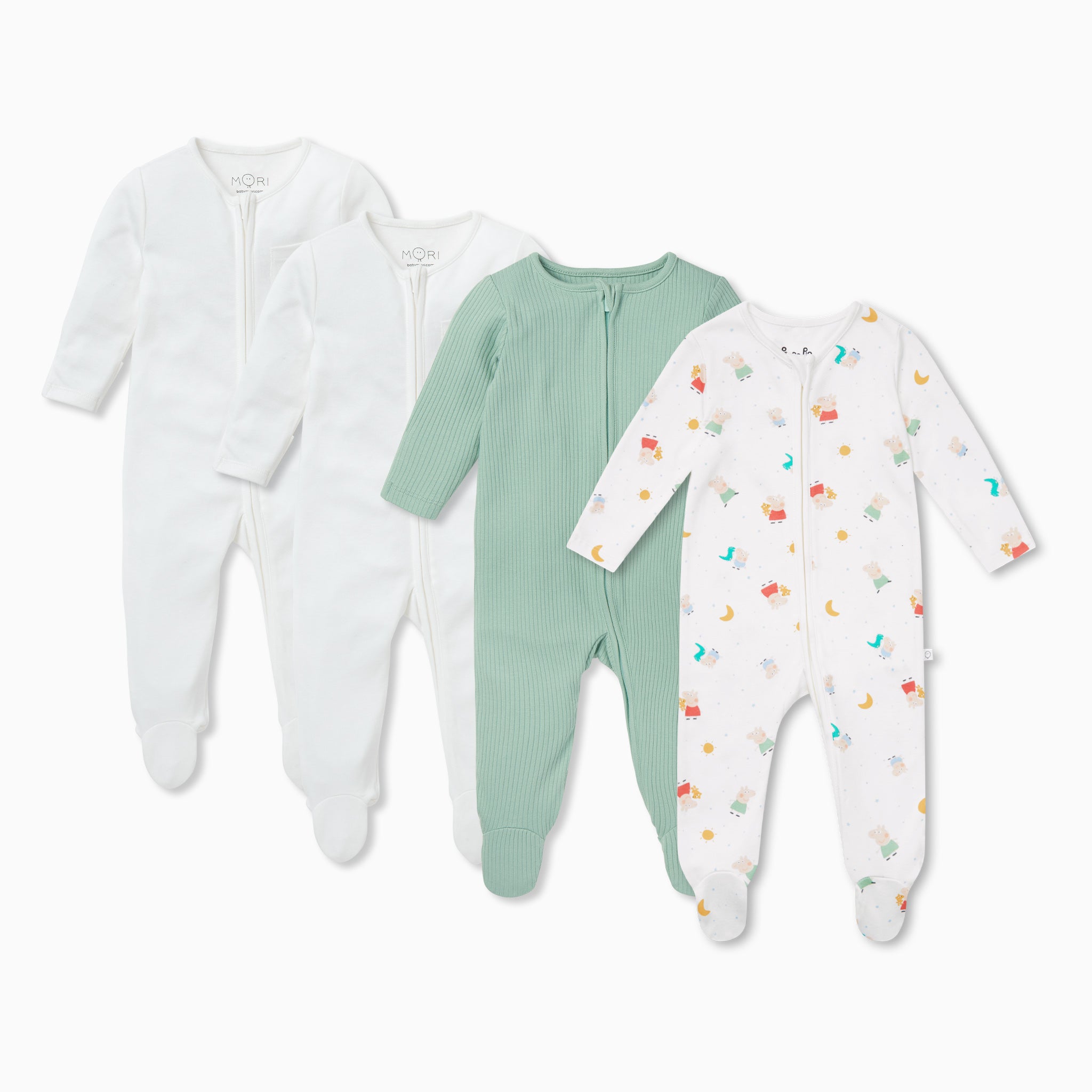 Peppa_Pig_Zip_Sleepsuits_4_Pack_Mint