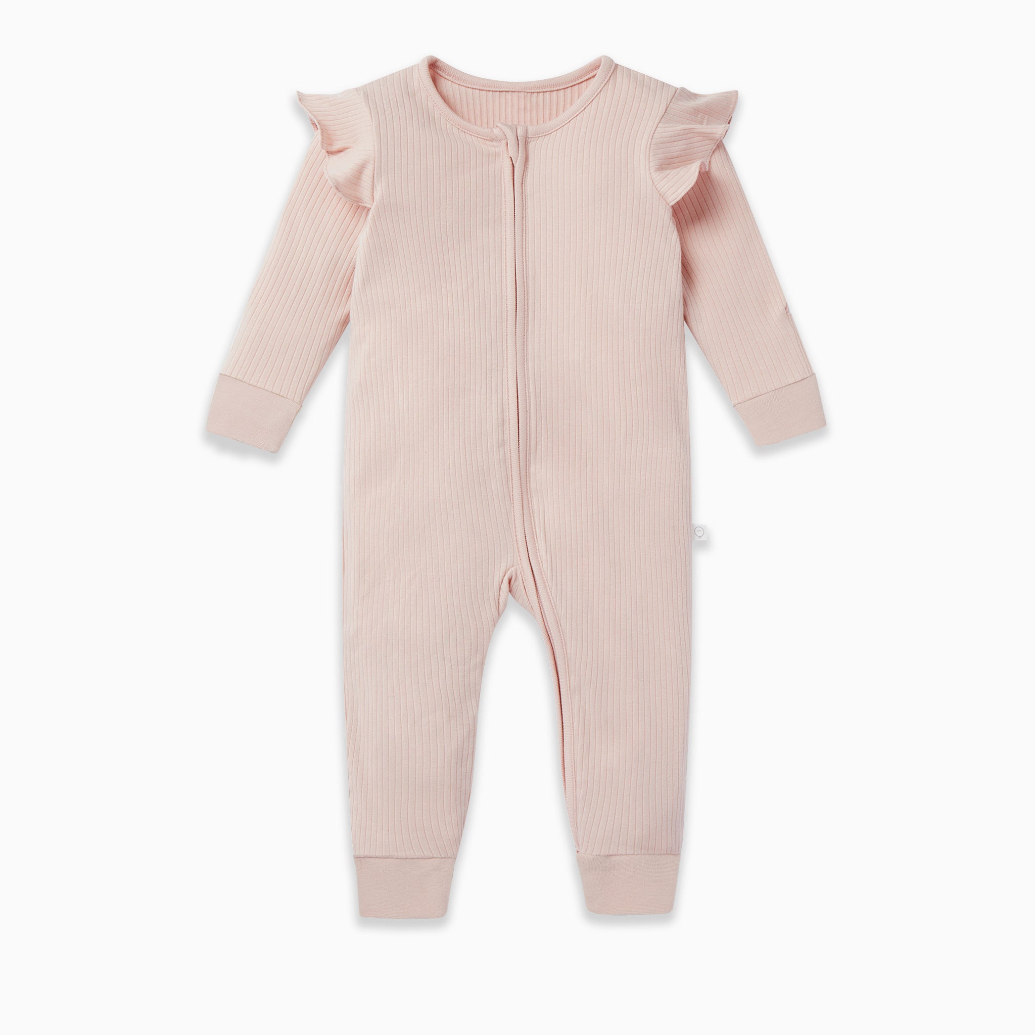 Ribbed_Frill_Clever_Zip_Sleepsuit_blush_front_footless
