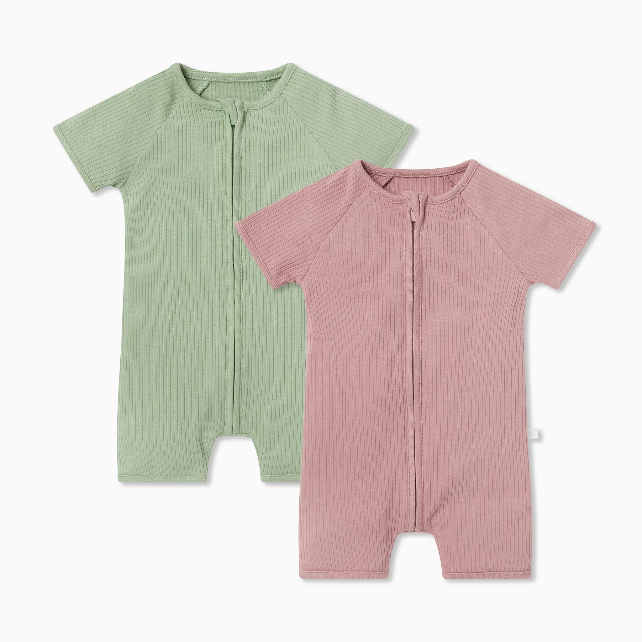 Ribbed_Zip_Summer_Sleepsuit_2_Pack_sage_rose