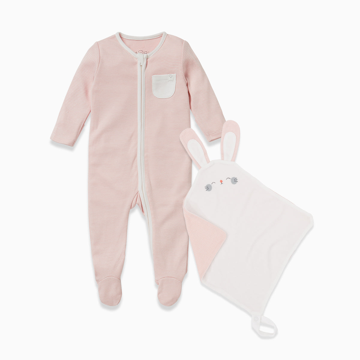 Zip-Up-Sleepsuit-_-Comforter-Set_Blush