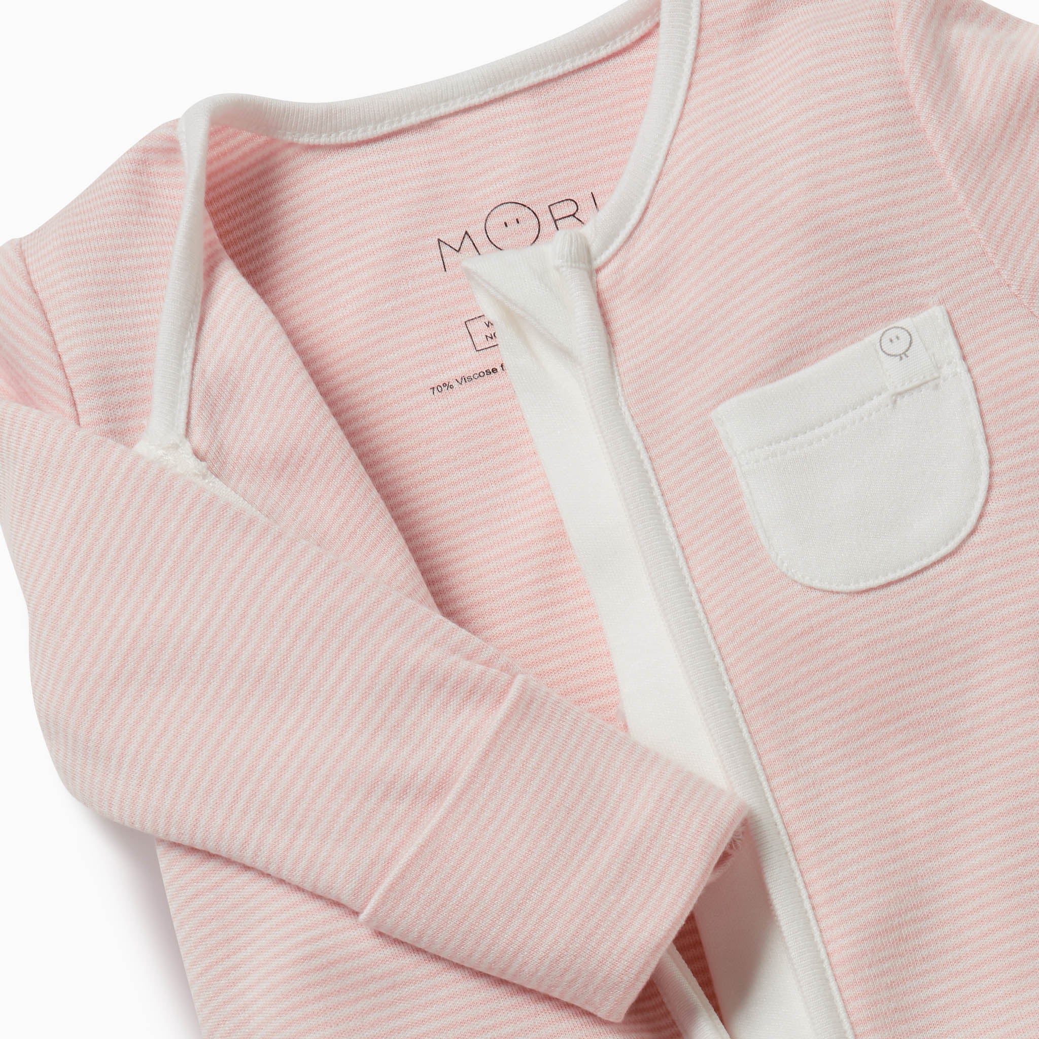 organic_cotton_bamboo_baby_zipup_sleepsuit_blushstripe_detail